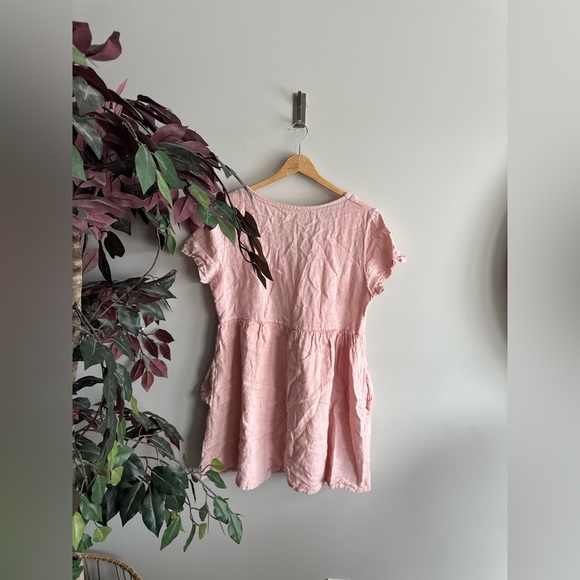 Priv linen Light Pink Button-Down Dress - Picture 5 of 7